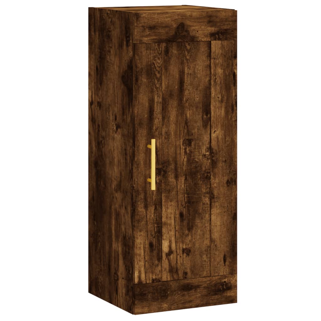 vidaXL Wall Mounted Cabinet Smoked Oak 34.5x34x90 cm Engineered Wood