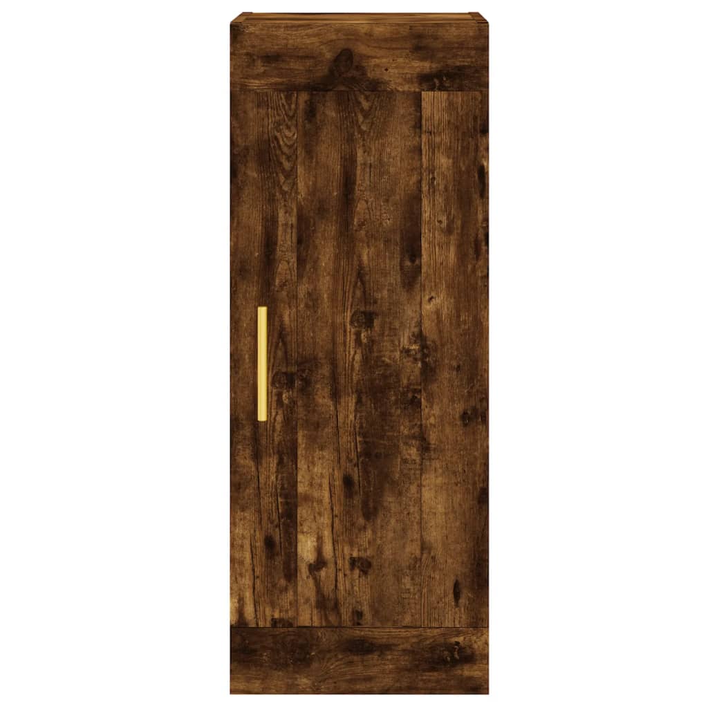 vidaXL Wall Mounted Cabinet Smoked Oak 34.5x34x90 cm Engineered Wood