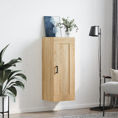 vidaXL Wall Mounted Cabinet Sonoma Oak 34,5x34x90 cm Engineered Wood