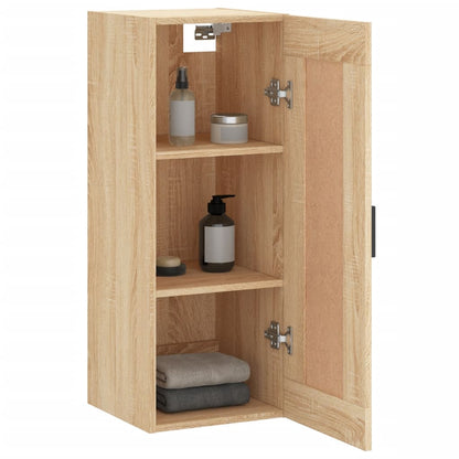 vidaXL Wall Mounted Cabinet Sonoma Oak 34.5x34x90 cm Engineered Wood