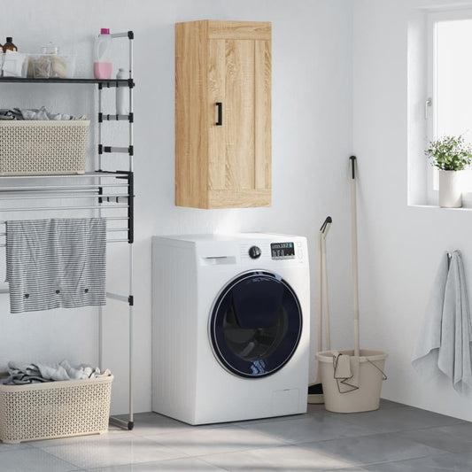 vidaXL Wall Mounted Cabinet Sonoma Oak 34.5x34x90 cm Engineered Wood