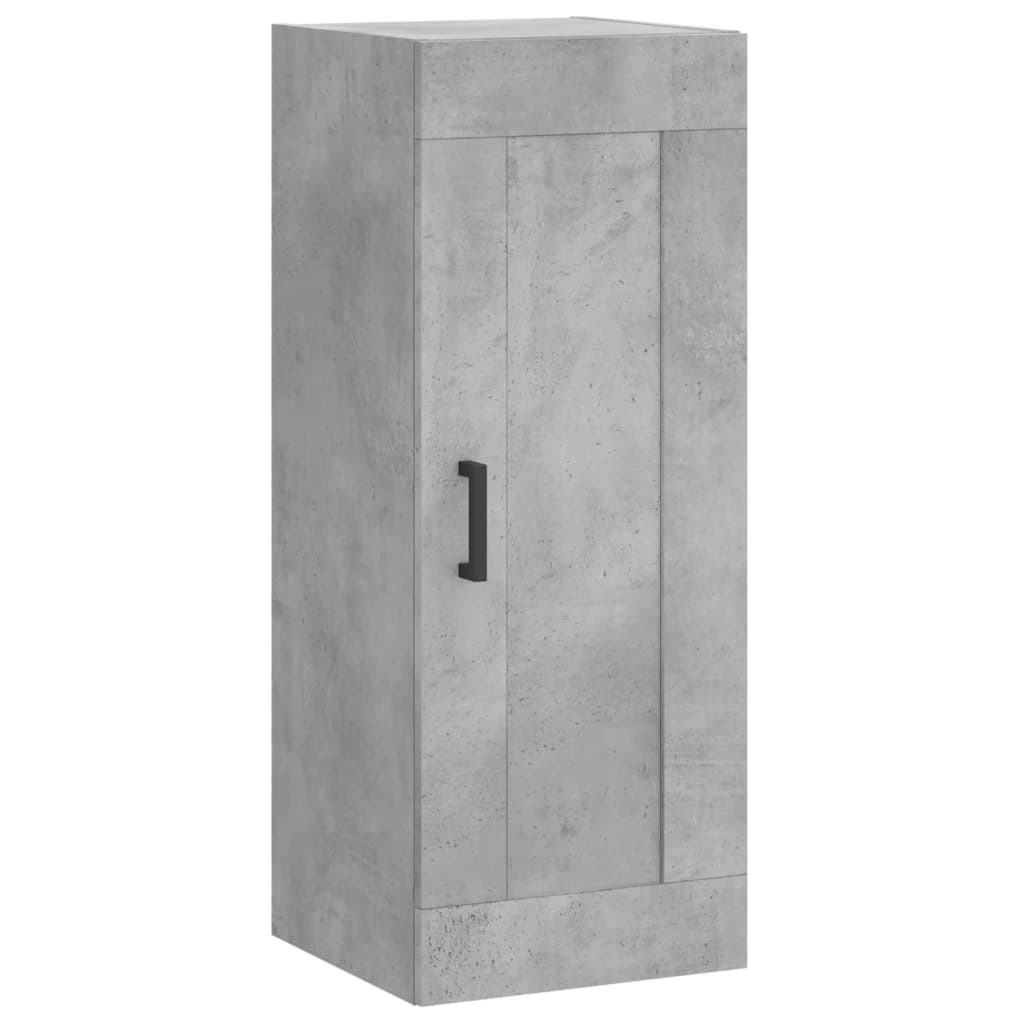vidaXL Wall Mounted Cabinet Concrete Grey 34,5x34x90 cm Engineered Wood