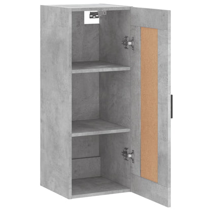 vidaXL Wall Mounted Cabinet Concrete Grey 34,5x34x90 cm Engineered Wood