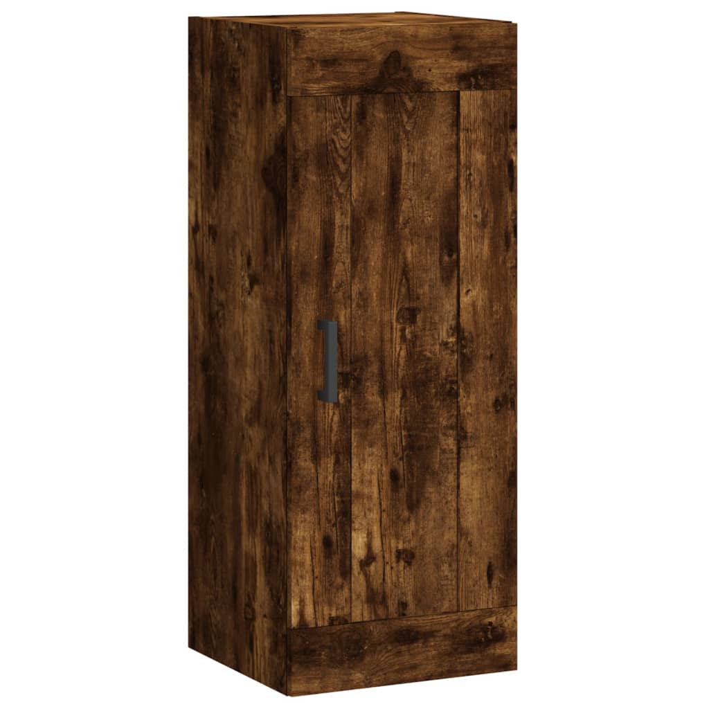 vidaXL Wall Mounted Cabinet Smoked Oak 34,5x34x90 cm Engineered Wood
