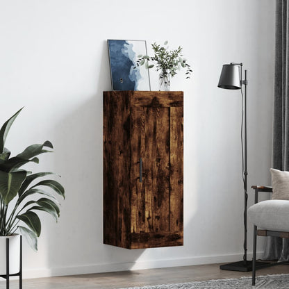 vidaXL Wall Mounted Cabinet Smoked Oak 34,5x34x90 cm Engineered Wood