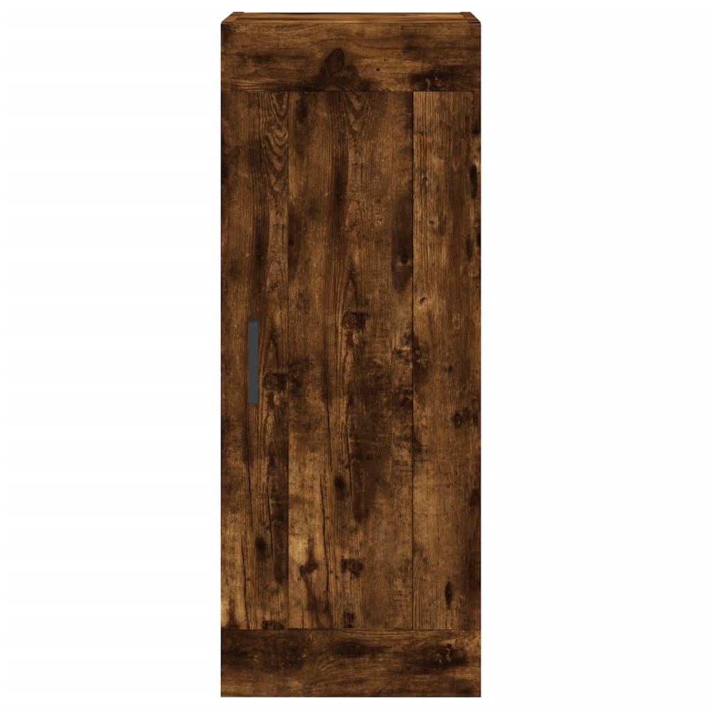 vidaXL Wall Mounted Cabinet Smoked Oak 34.5x34x90 cm Engineered Wood