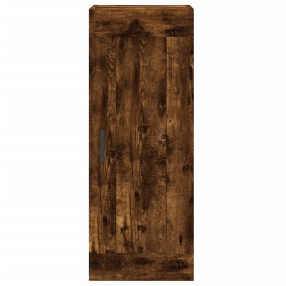 vidaXL Wall Mounted Cabinet Smoked Oak 34.5x34x90 cm Engineered Wood