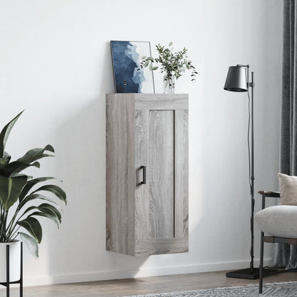vidaXL Wall Mounted Cabinet Grey Sonoma 34,5x34x90 cm Engineered Wood