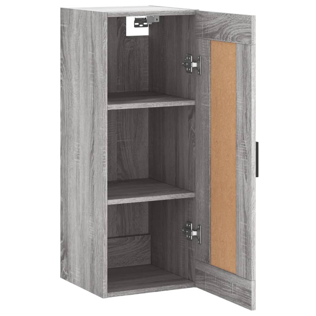 vidaXL Wall Mounted Cabinet Grey Sonoma 34,5x34x90 cm Engineered Wood