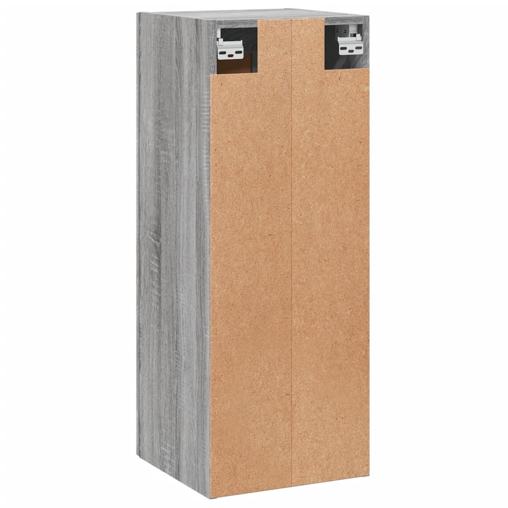 vidaXL Wall Mounted Cabinet Grey Sonoma 34,5x34x90 cm Engineered Wood