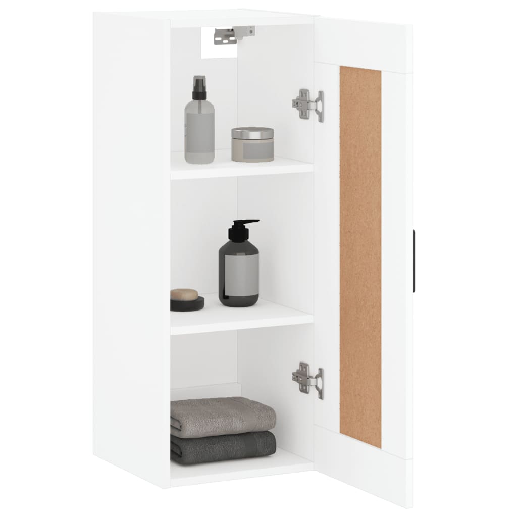 vidaXL Wall Mounted Cabinet White 34,5x34x90 cm Engineered Wood