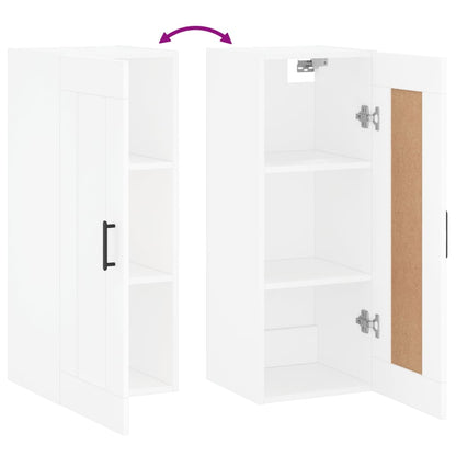 vidaXL Wall Mounted Cabinet White 34.5x34x90 cm Engineered Wood