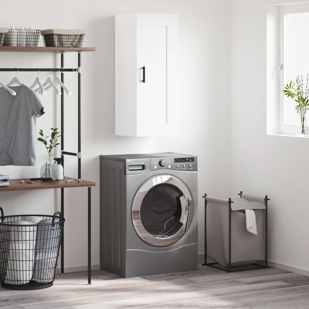 vidaXL Wall Mounted Cabinet White 34,5x34x90 cm Engineered Wood