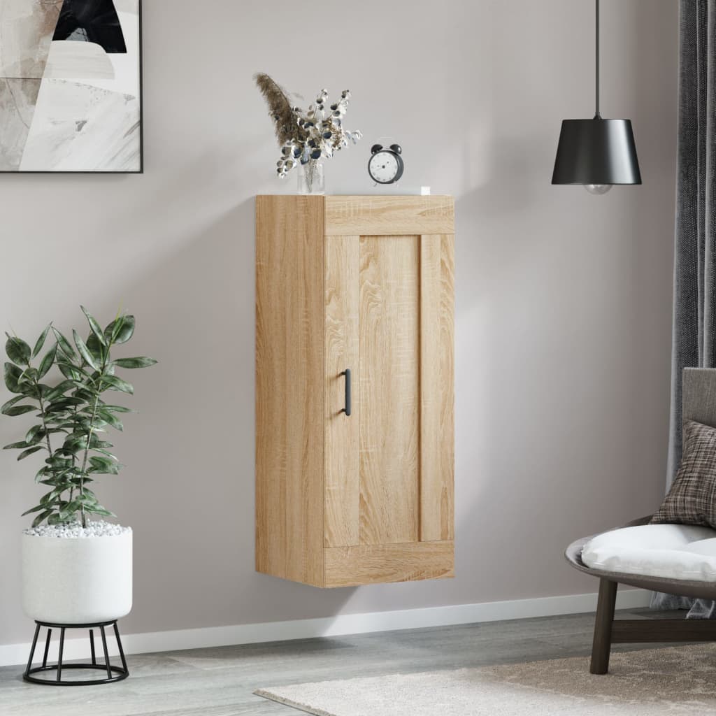 vidaXL Wall Mounted Cabinet Sonoma Oak 34,5x34x90 cm Engineered Wood