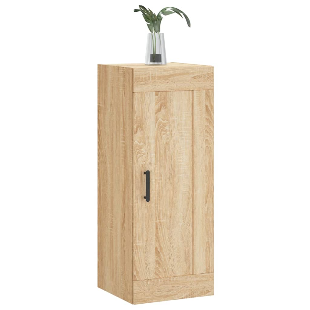 vidaXL Wall Mounted Cabinet Sonoma Oak 34,5x34x90 cm Engineered Wood