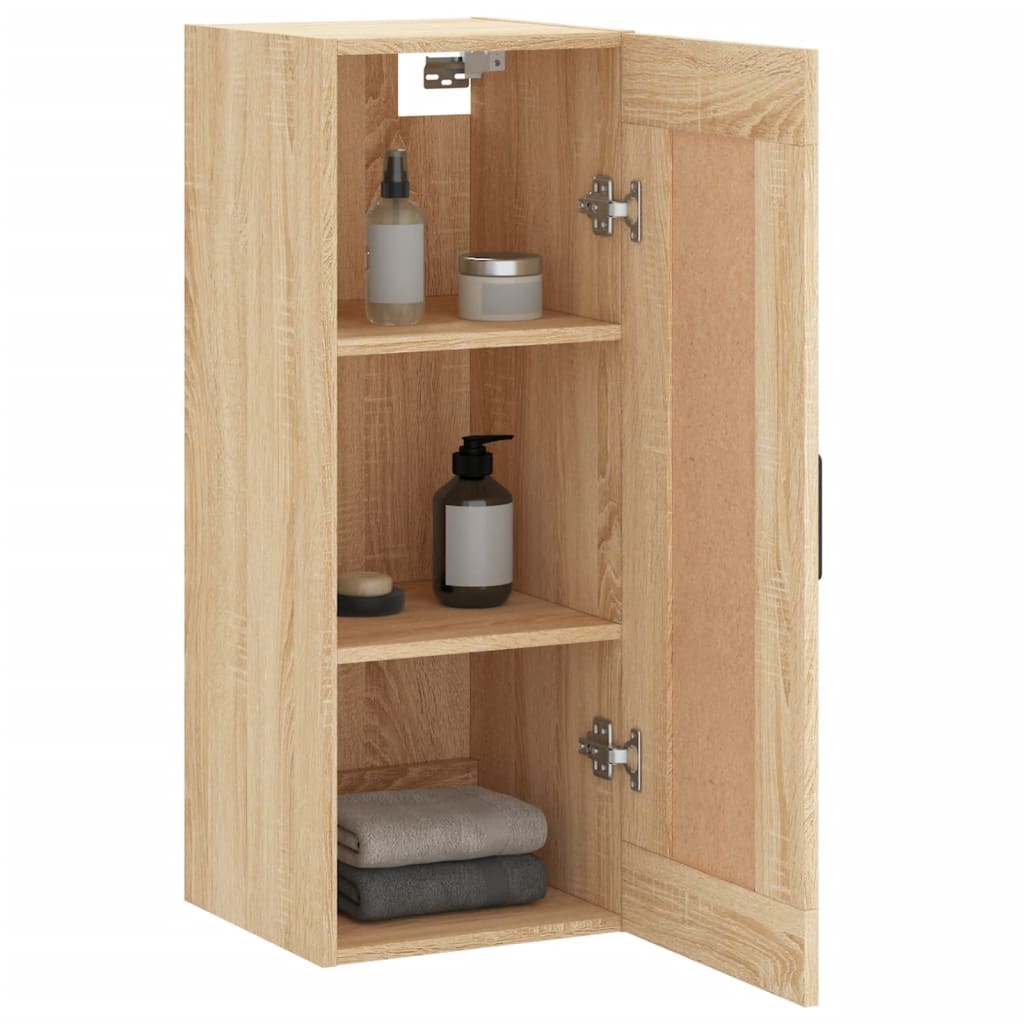 vidaXL Wall Mounted Cabinet Sonoma Oak 34,5x34x90 cm Engineered Wood