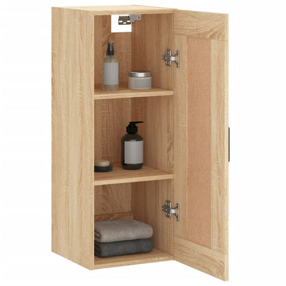 vidaXL Wall Mounted Cabinet Sonoma Oak 34,5x34x90 cm Engineered Wood
