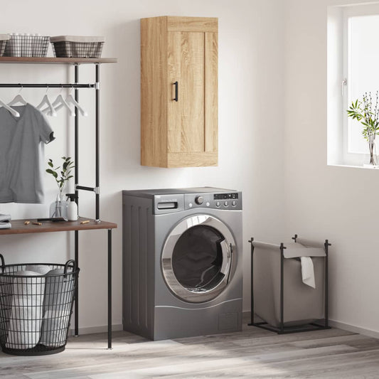 vidaXL Wall Mounted Cabinet Sonoma Oak 34,5x34x90 cm Engineered Wood