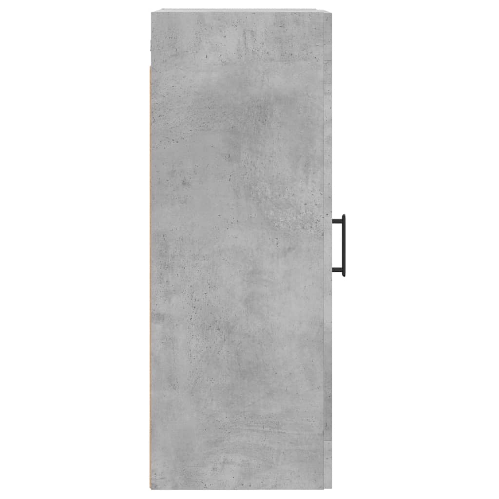 vidaXL Wall Mounted Cabinet Concrete Grey 34.5x34x90 cm Engineered Wood