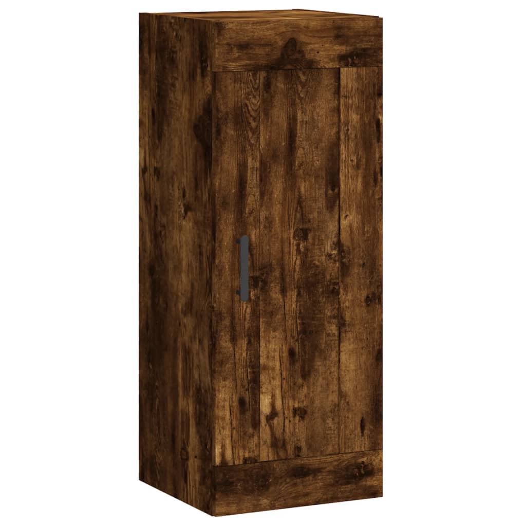 vidaXL Wall Mounted Cabinet Smoked Oak 34.5x34x90 cm Engineered Wood