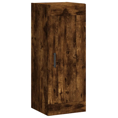 vidaXL Wall Mounted Cabinet Smoked Oak 34,5x34x90 cm Engineered Wood