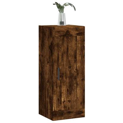 vidaXL Wall Mounted Cabinet Smoked Oak 34,5x34x90 cm Engineered Wood