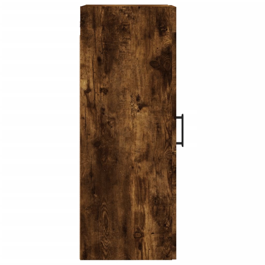 vidaXL Wall Mounted Cabinet Smoked Oak 34,5x34x90 cm Engineered Wood
