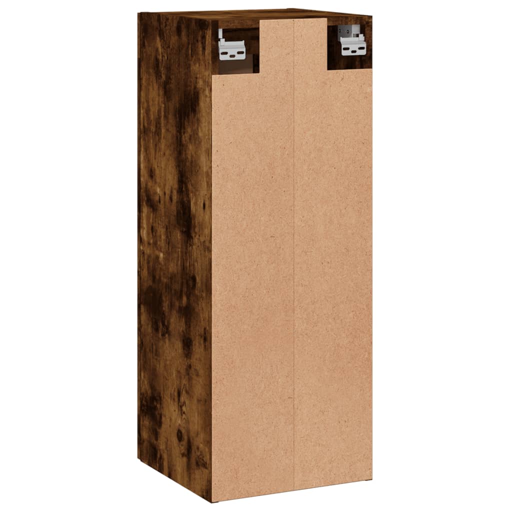 vidaXL Wall Mounted Cabinet Smoked Oak 34,5x34x90 cm Engineered Wood