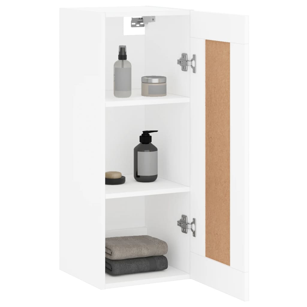 vidaXL Wall Mounted Cabinet White 34,5x34x90 cm Engineered Wood