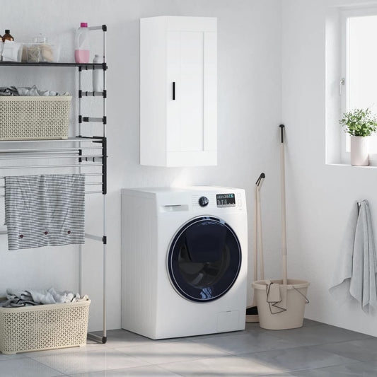 vidaXL Wall Mounted Cabinet White 34,5x34x90 cm Engineered Wood