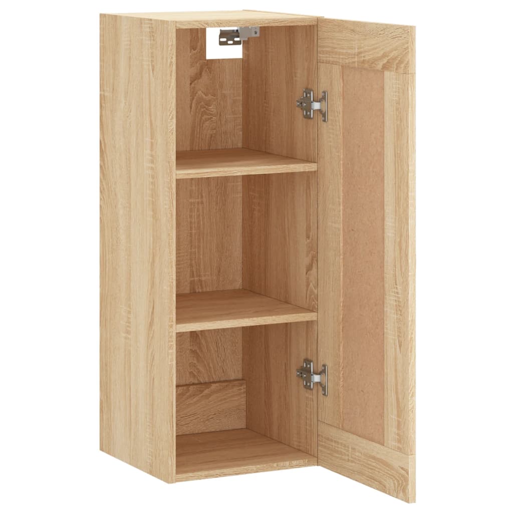 vidaXL Wall Mounted Cabinet Sonoma Oak 34.5x34x90 cm Engineered Wood