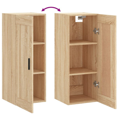 vidaXL Wall Mounted Cabinet Sonoma Oak 34.5x34x90 cm Engineered Wood