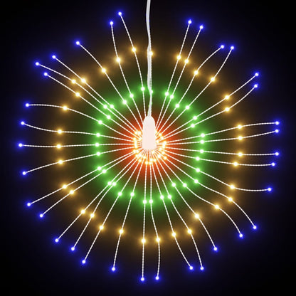 vidaXL Christmas Starburst Lights 140 LEDs 2 pcs Multicolour 17 cm