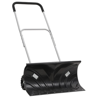 vidaXL Snow Shovel with Extendable Handle Black 66 cm Blade Steel