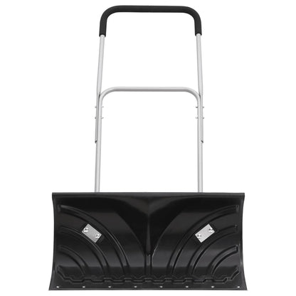 vidaXL Snow Shovel with Extendable Handle Black 66 cm Blade Steel