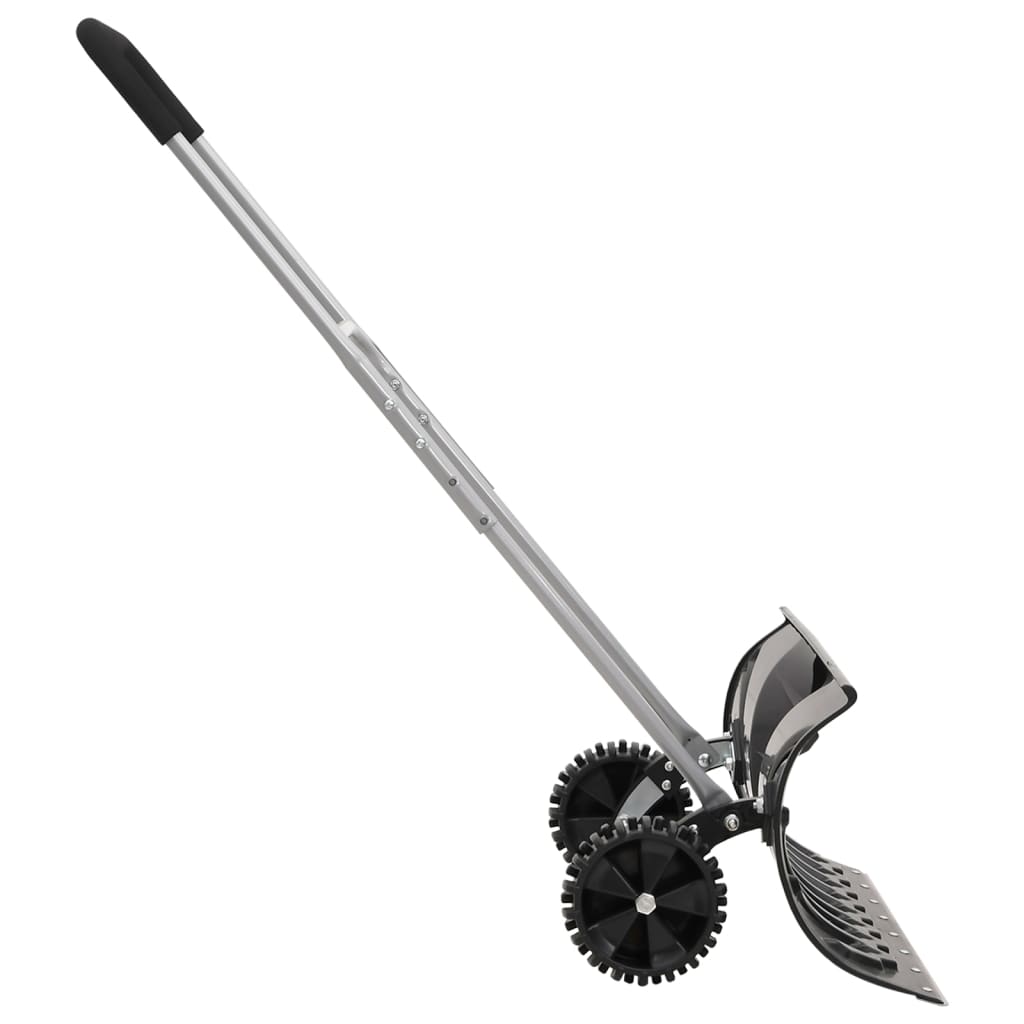 vidaXL Snow Shovel with Extendable Handle Black 66 cm Blade Steel