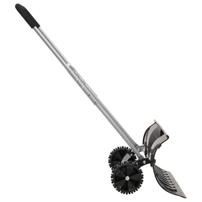 vidaXL Snow Shovel with Extendable Handle Black 66 cm Blade Steel