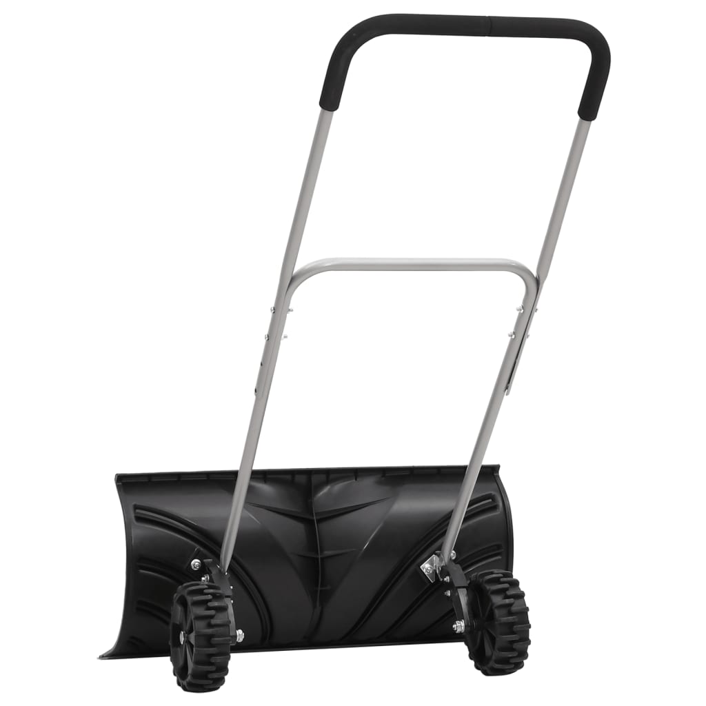 vidaXL Snow Shovel with Extendable Handle Black 66 cm Blade Steel