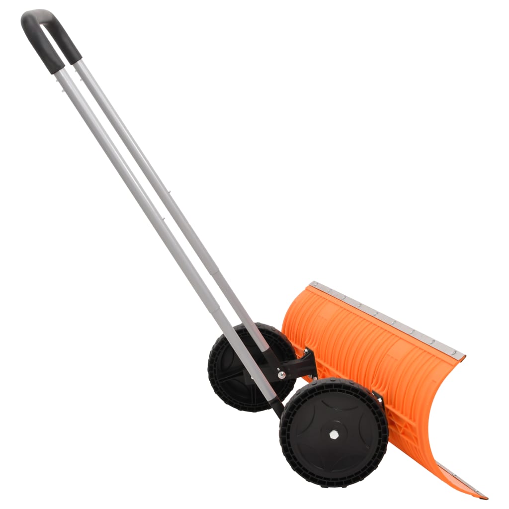 vidaXL Snow Shovel with Extendable Handle Orange 96 cm Blade Steel