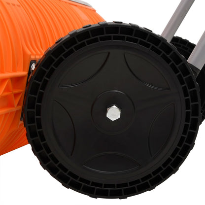 vidaXL Snow Shovel with Extendable Handle Orange 96 cm Blade Steel