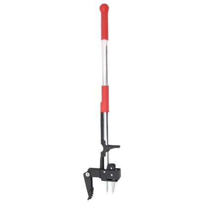 vidaXL Weed Remover Red and Silver 99,5 cm Anodised Aluminium