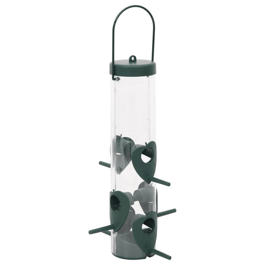 vidaXL Bird Feeders 3 pcs Dark Green 17x17x32 cm