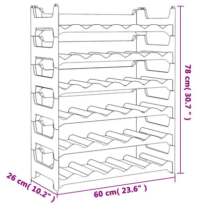 vidaXL Wine Rack for 36 Bottles PP Stackable