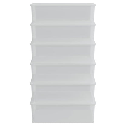 vidaXL Plastic Storage Boxes 6 pcs 25 L Stackable