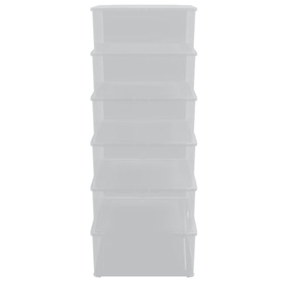 vidaXL Plastic Storage Boxes 6 pcs 25 L Stackable