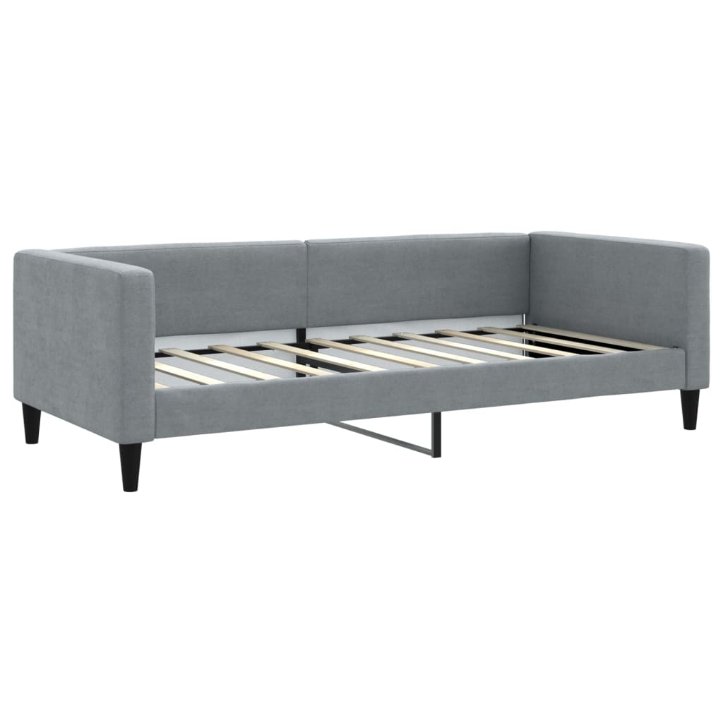 vidaXL Day Bed without Mattress Light Grey 90x190 cm Single Fabric