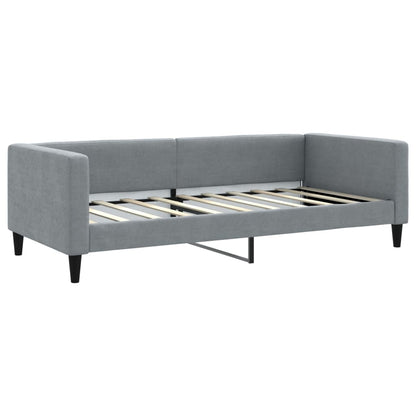 vidaXL Day Bed without Mattress Light Grey 90x190 cm Single Fabric