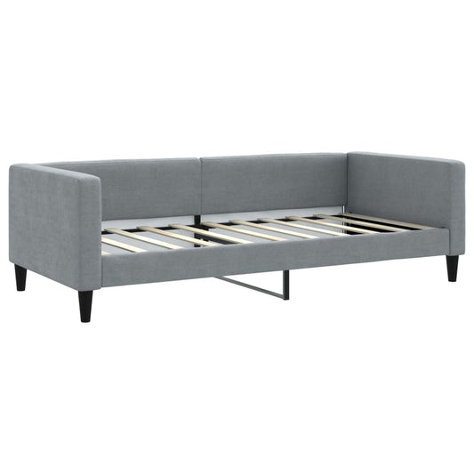 vidaXL Day Bed without Mattress Light Grey 90x190 cm Single Fabric