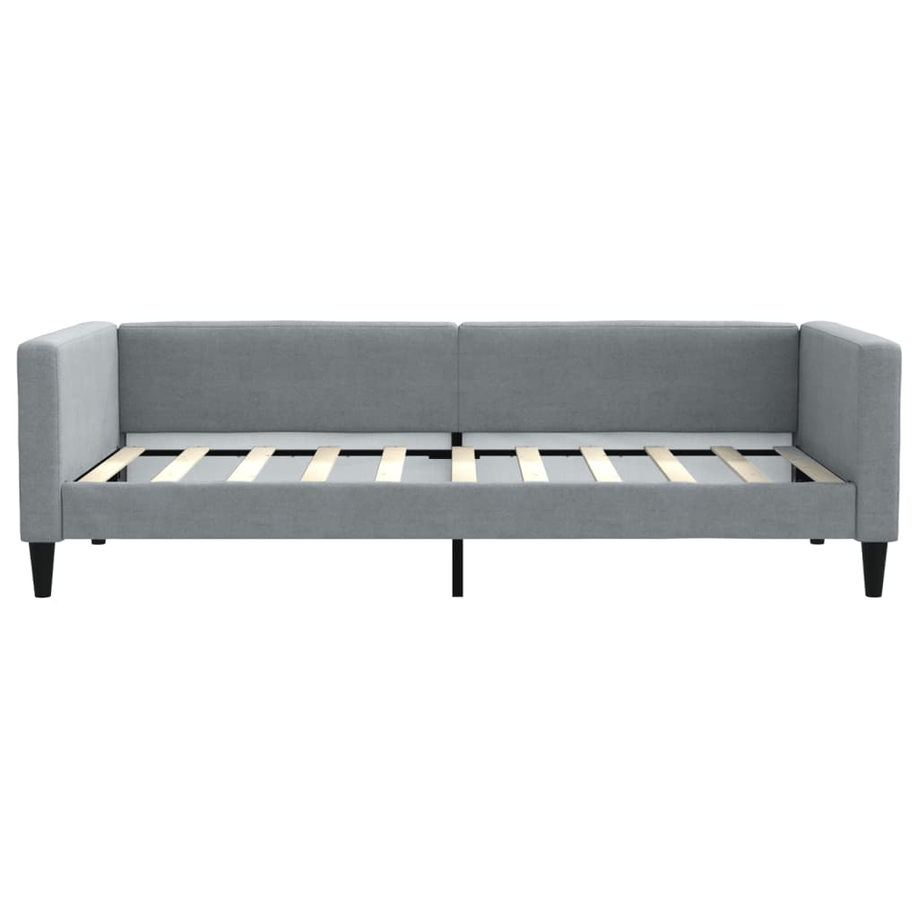 vidaXL Day Bed without Mattress Light Grey 90x190 cm Single Fabric