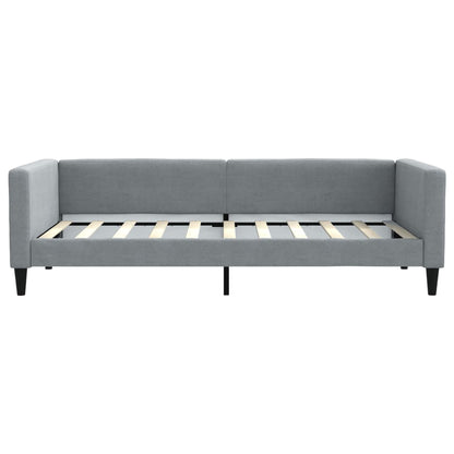 vidaXL Day Bed without Mattress Light Grey 90x190 cm Single Fabric